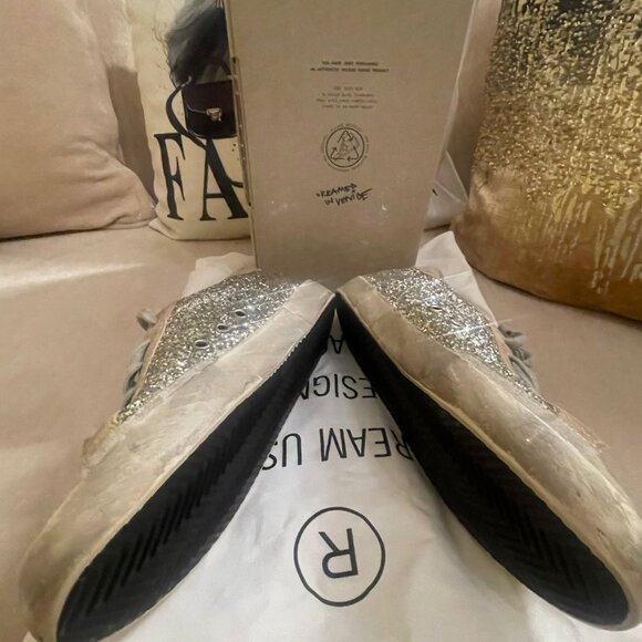 Golden Goose Glitter Sparkle Sneakers Size 7/37 - Picture 4 of 8